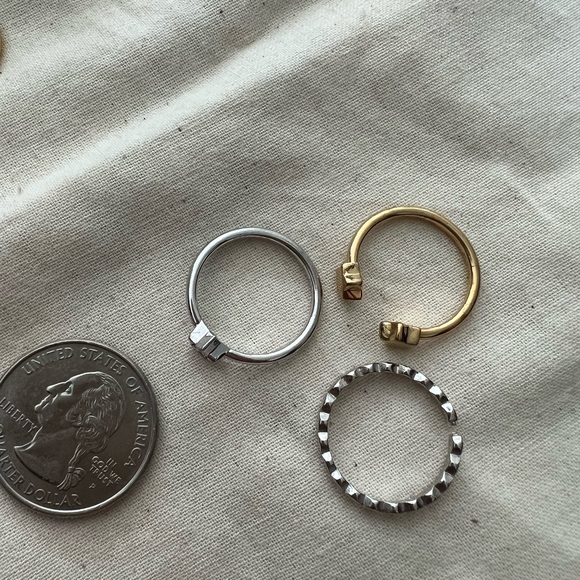 3pc star ring set in sterling silver - Picture 4 of 8